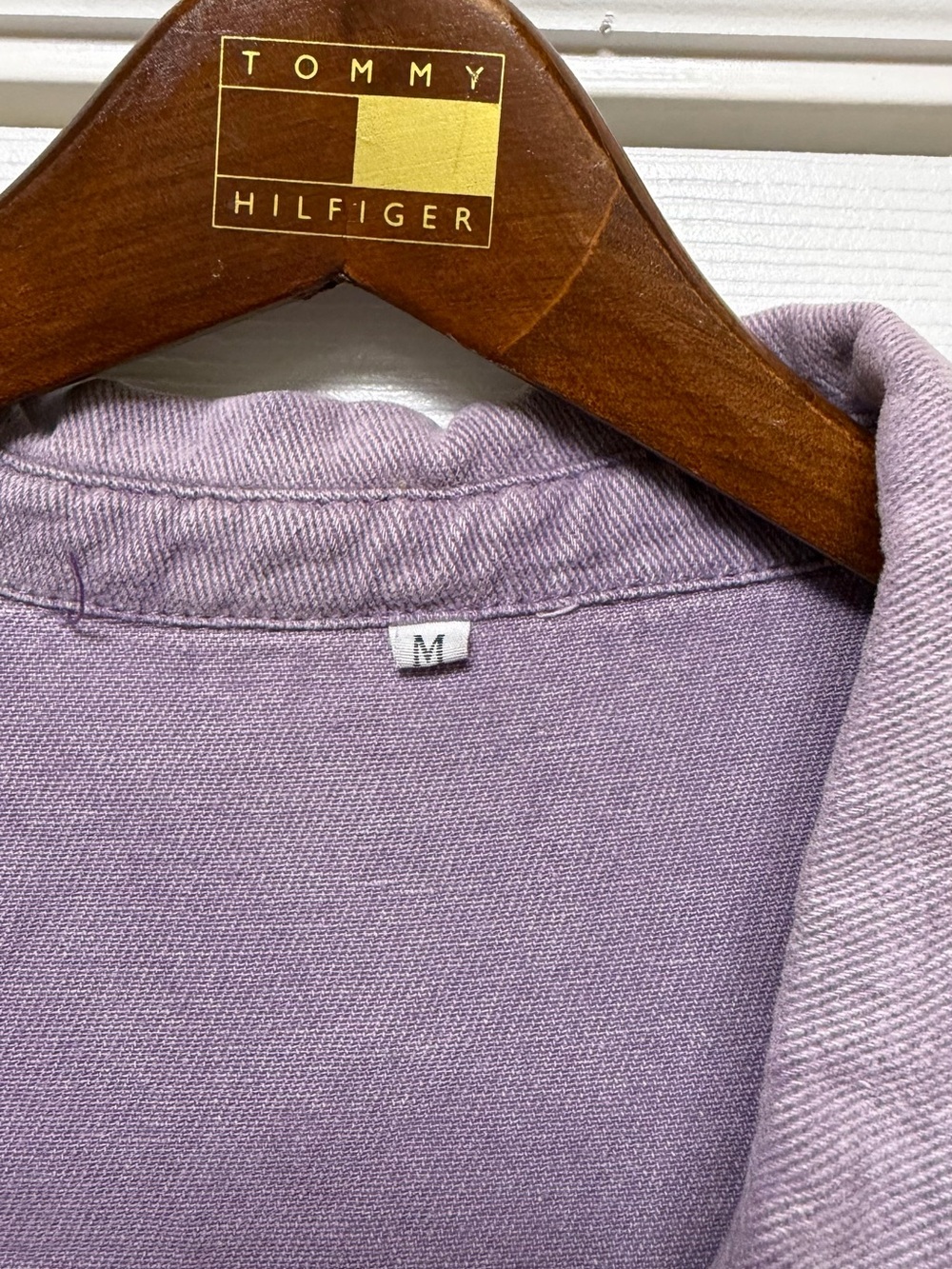 Boutique Distressed Purple Denim Jacket - Picture 2 of 2
